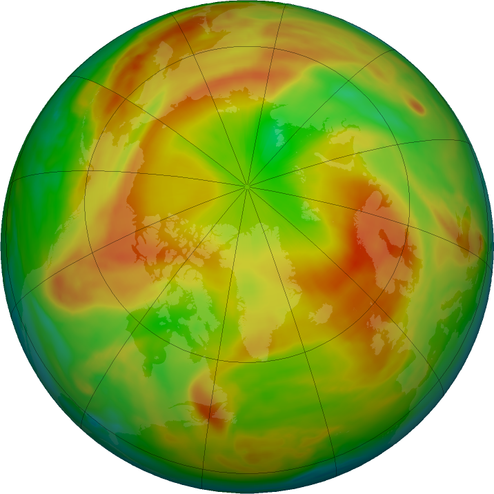 Arctic ozone map for 10 April 2021
